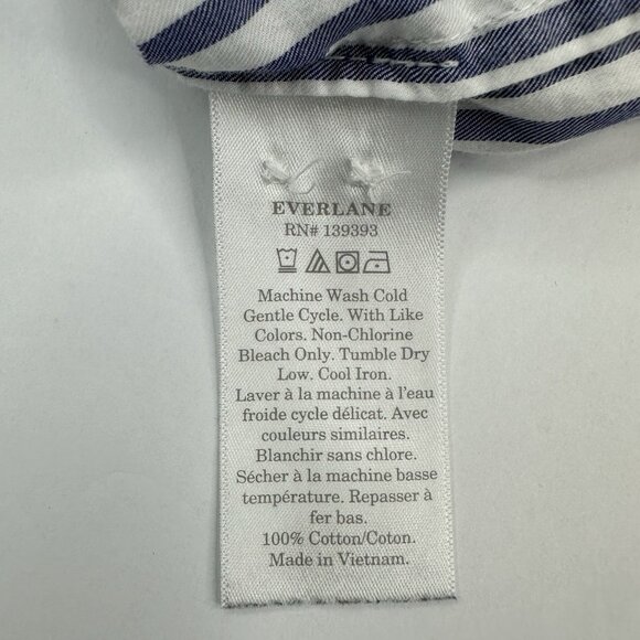 Everlane Women’s Mariner Blue Must-Have Cotton Silky Button Front Shirt 0/C39‎ - Picture 8 of 13